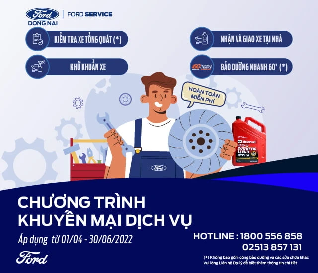 CHƯƠNG TRÌNH TRẢI NGHIỆM DỊCH VỤ ĐỒNG NAI FORD