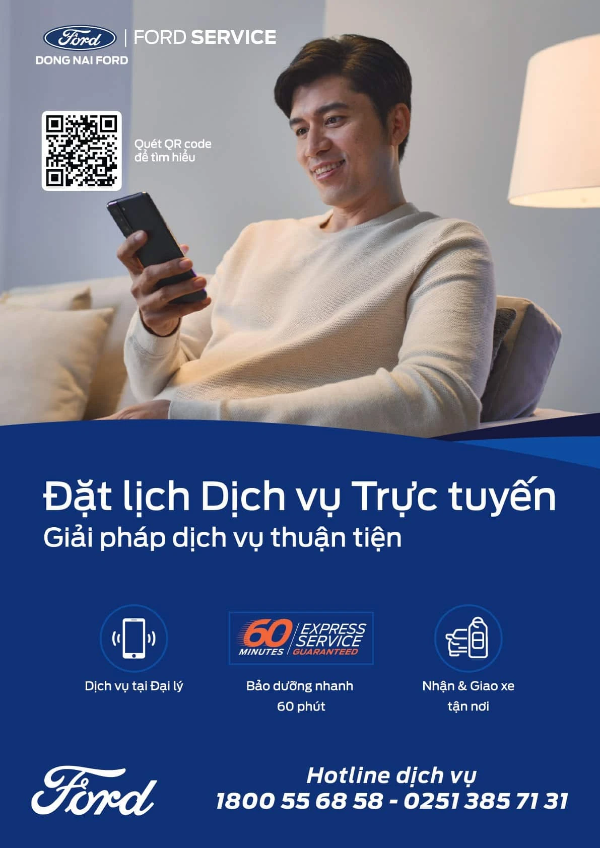 Đặt lịch dịch vụ trực tuyến – Giải pháp dịch vụ thuận tiện cùng Đồng Nai Ford