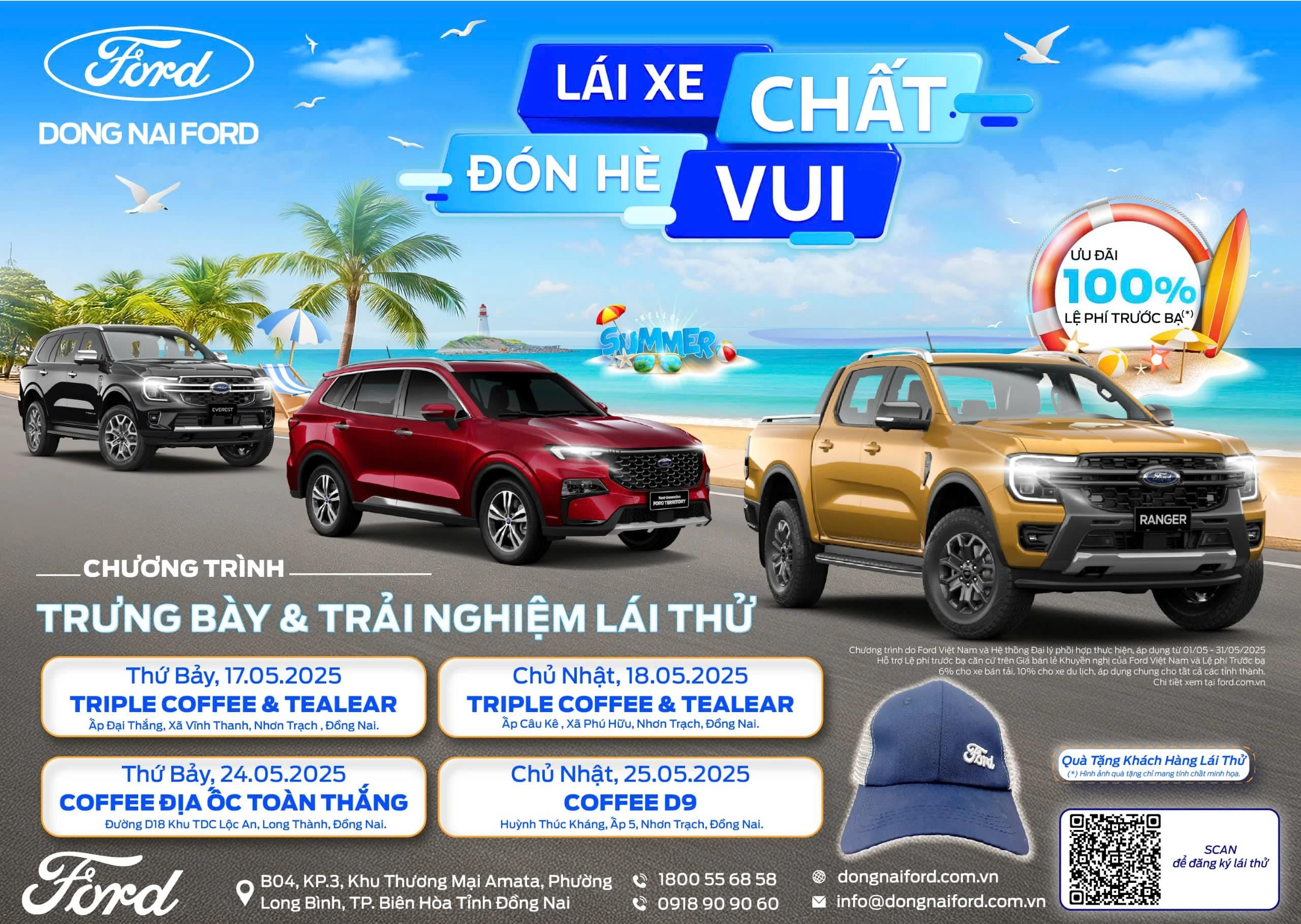 Chuỗi ngày lái thử xe đặc biệt cùng Đồng Nai Ford.